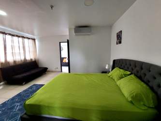 Kids playground and swimming pool area in beachfront OceanView Playa Corona Panama rental