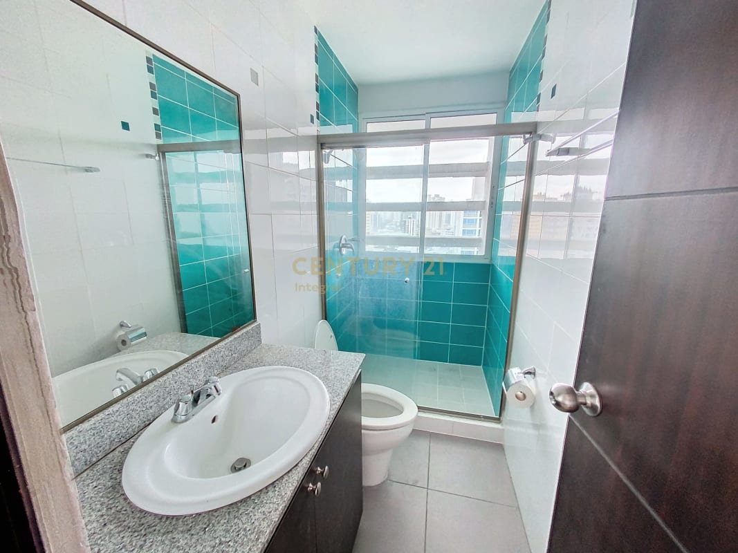 Contemporary bathroom granite top and glass shower PH Kubic Panama