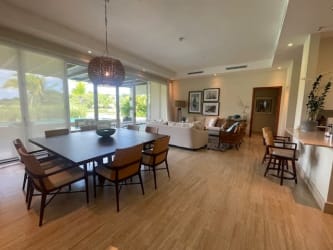 Bright kitchen with island and stainless steel appliances Buenaventura Peninsula