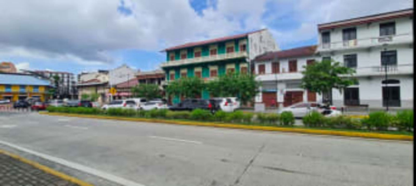 Aerial map view marking property in Casco Viejo Panama City