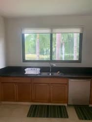 Guest bath modern design glass shower in Buenaventura beach condo