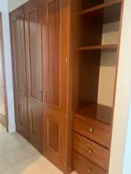 Modern balcony with outdoor wicker furniture Buenaventura beach apartment