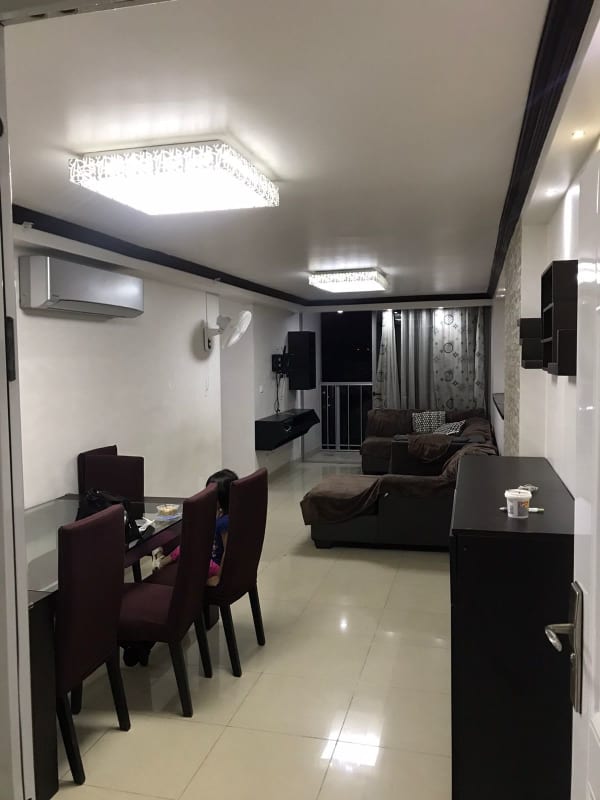 Cozy second bedroom with closet, large window, tile floors in PH Rokas Panama