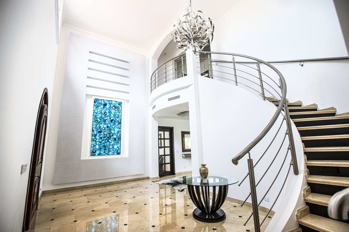 Luxury Mediterranean mansion with pool, jacuzzi, lush garden in Costa del Este Panama