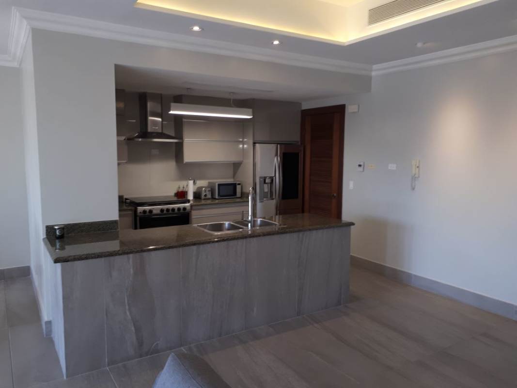 Granite kitchen modern stainless appliances PH Casco Viejo Residences for rent Panama City