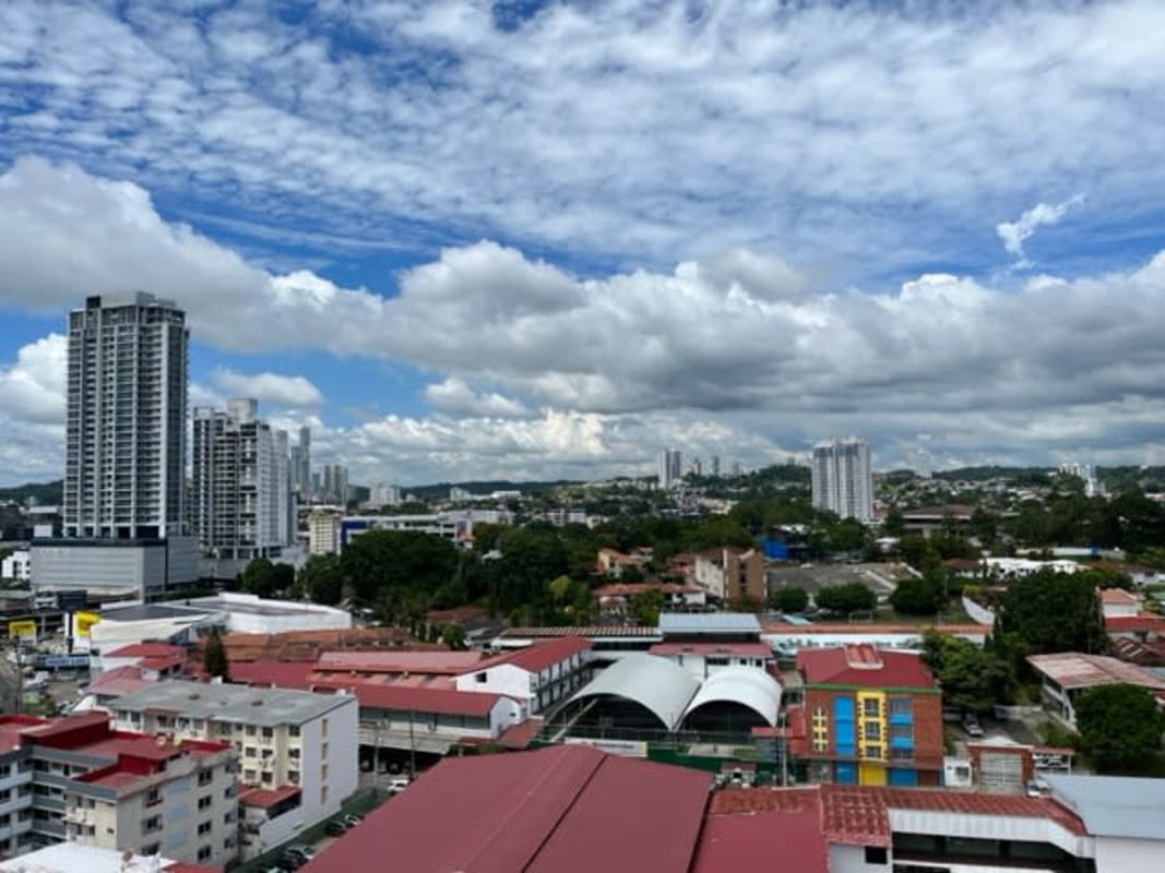 Aerial cityscape view around PH Altavista Tower in La Loma Hato Pintado Panama