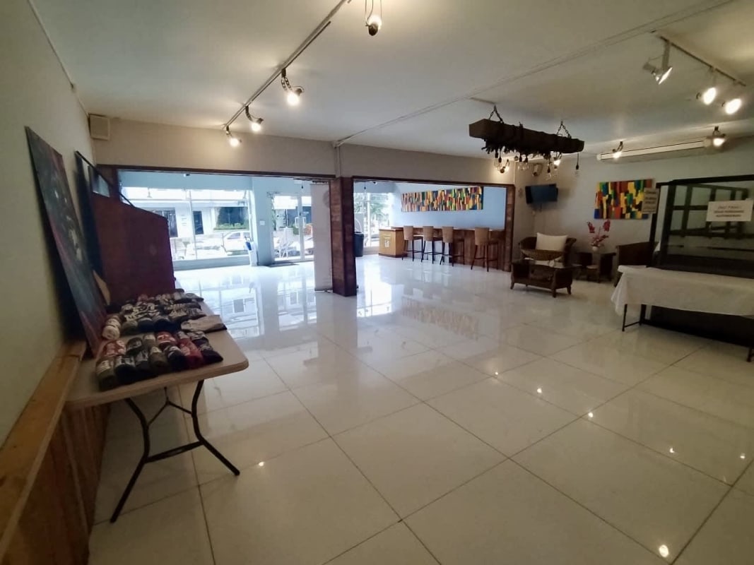 Auditorium with stage, upper balcony and multiple seating rows for events or church gatherings Obarrio Panama