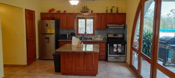Rustic palapa terrace lounge area with ocean views Costa Esmeralda beachfront property