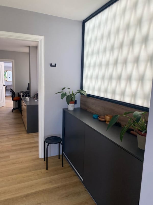 Remodeled kitchen in luxury apartment with granite countertops and wood cabinetry PH Condominio Marbella Panama City