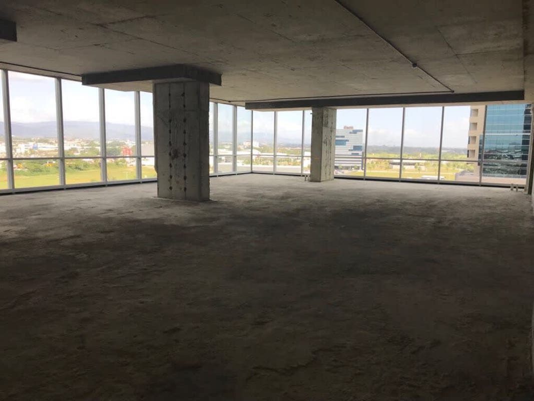 Shell condition commercial office with large panoramic windows and city views Santa Maria District Panama