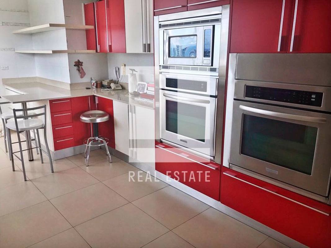 Contemporary kitchen with granite countertops, built-in appliances in PH Park One Panama