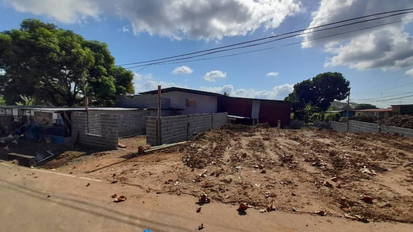 Land survey map showing 4224 m2 property boundaries near Chepo hospital and government offices