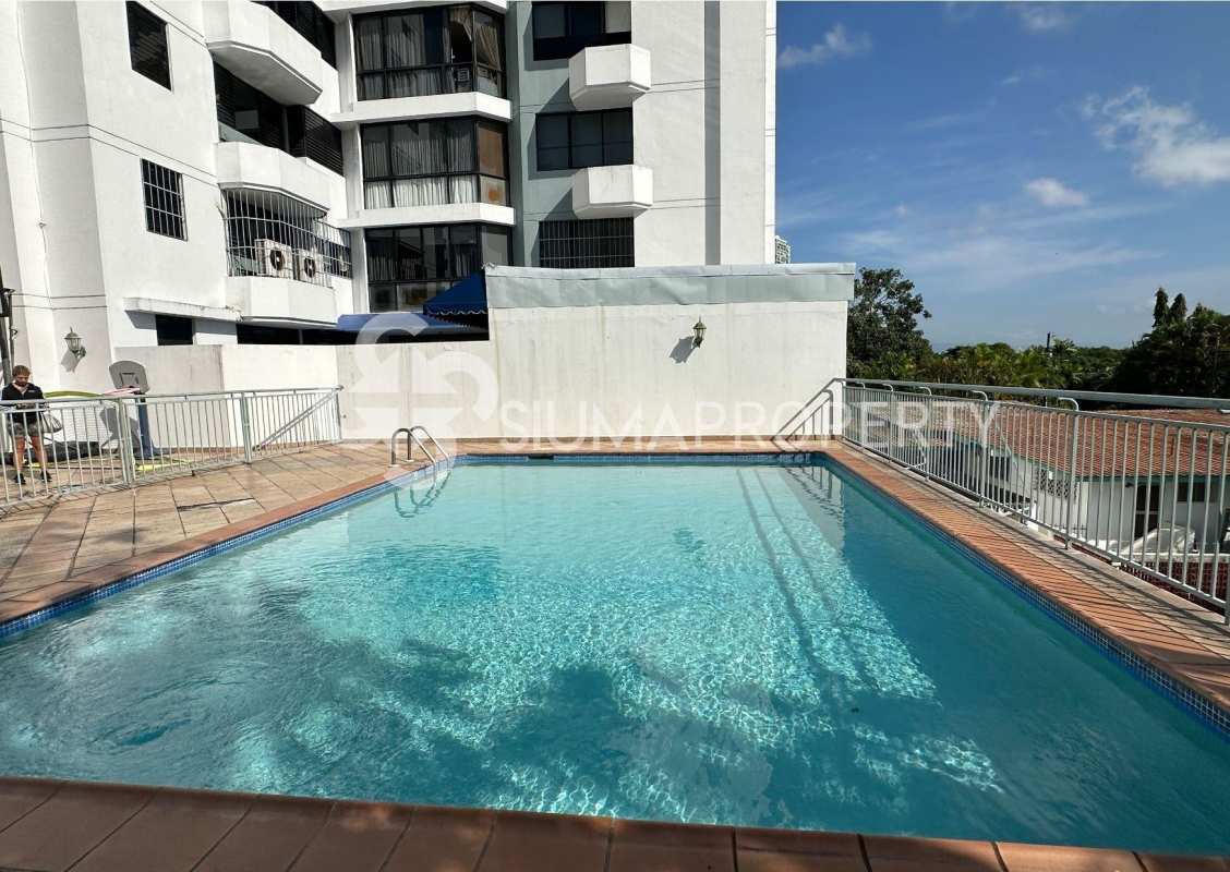 Elegant master bedroom with large windows ocean views walk-in closet in PH Coco Palace Coco del Mar Panama City