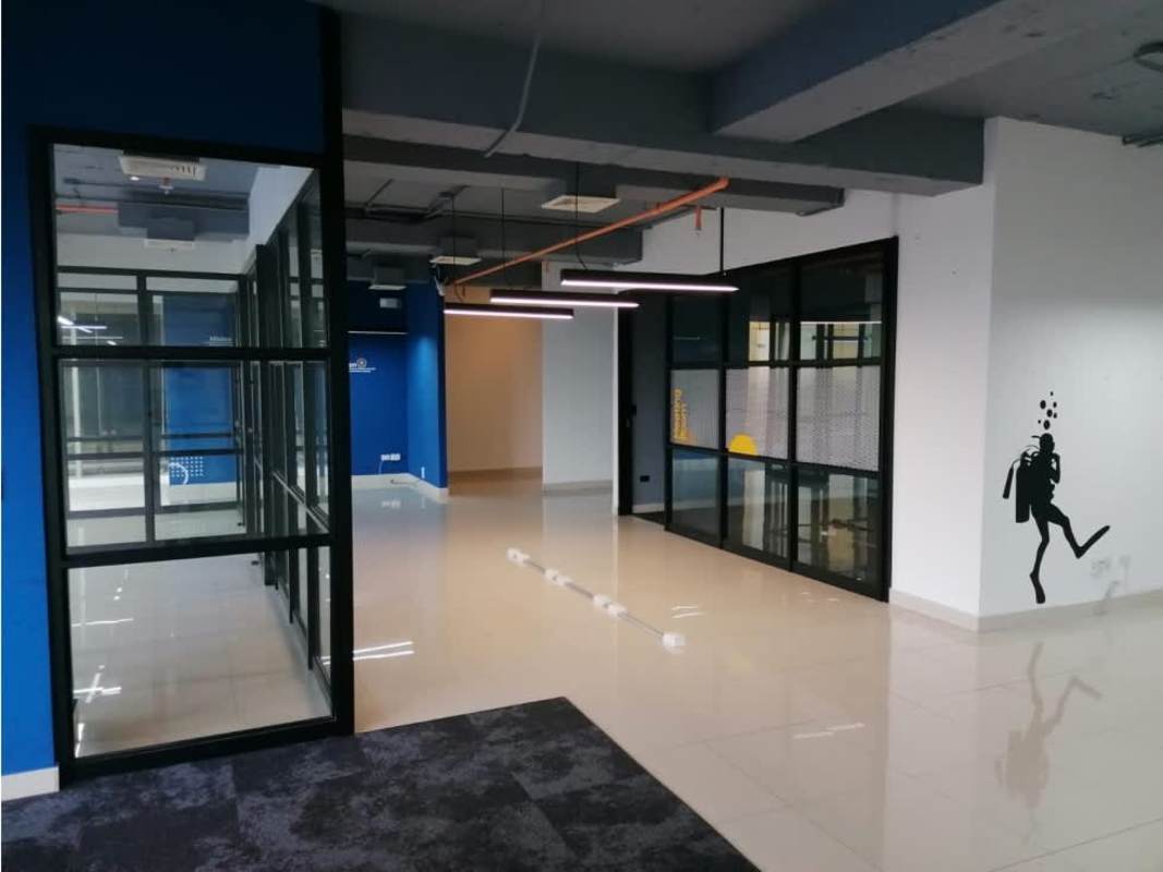 Office area with panoramic window view of Panama Bay in PH BICSA