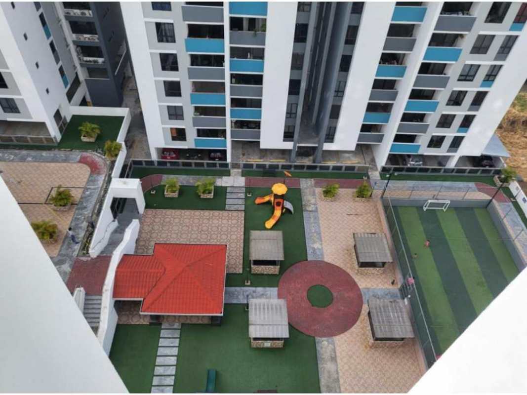 Modern living dining room with access to balcony at PH Terrazas del Rey Panama City