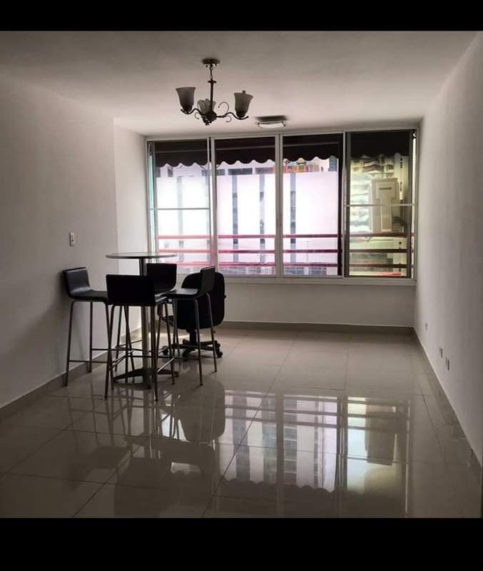 Contemporary bathroom with vessel sink, dark cabinets, glass shower in PH El Marquez Panama City