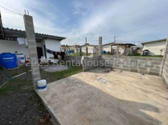 Backyard area with partial fencing and concrete, ready for improvements La Chorrera