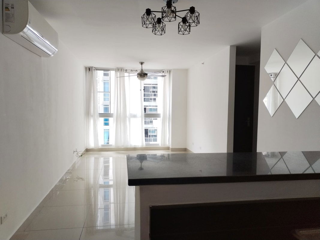 Bright unfurnished apartment with large windows and open layout at PH Coral Towers Panama City