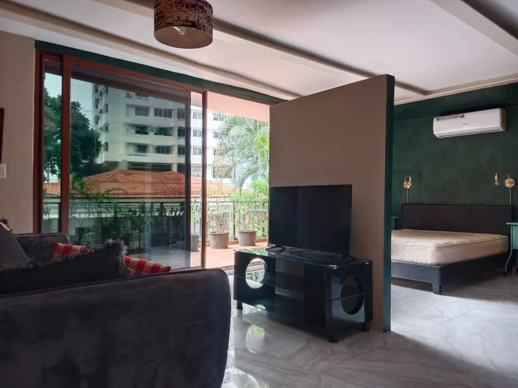 Modern kitchen with stainless appliances granite countertop in La Cresta Panama