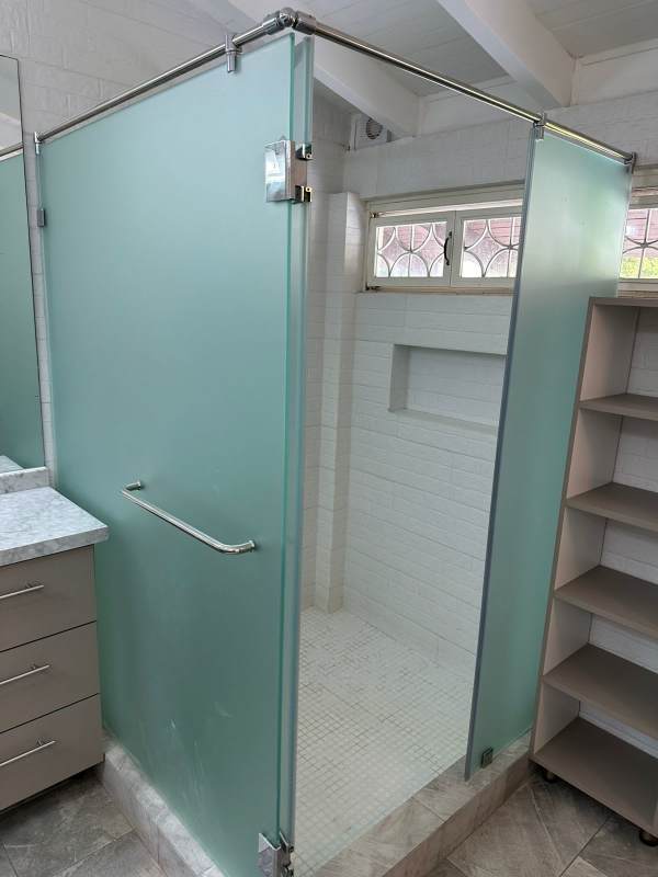 Luxury home interior bright living room marble flooring garden views in Altos del Golf Panama City