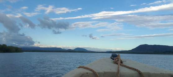 View from boat near Las Lajitas Punta Tierra Pacific entrance Chiriquí Panama