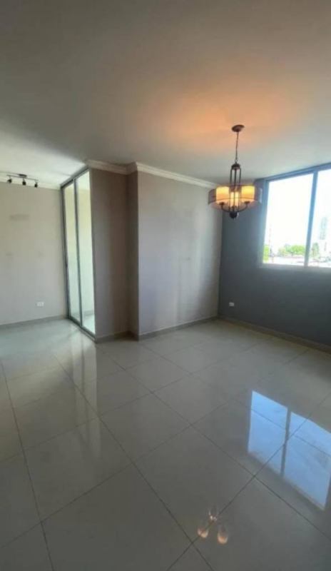 Bright bedroom with large window city view in San Francisco Bay Tower 300 Panama