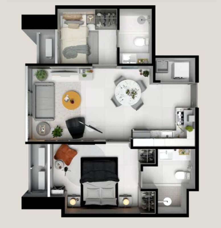 Sample apartment layout PH Park Square Bloom Vista Hermosa Panama