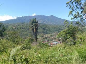 Mountain and valley landscape from lush greenery land in Boquete Panama