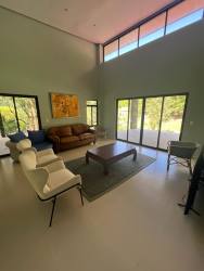 Open living dining with high ceiling, mountain views Altos del María Panama