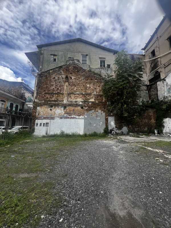 Urban historic corner lot with colonial wall Casa Santiago Panama Old Town