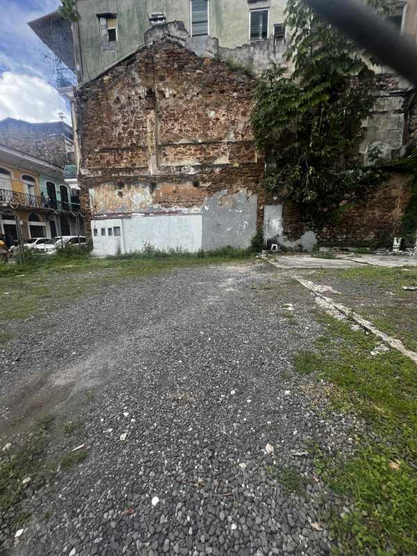 Vacant lot with colonial walls in Casco Viejo prime redevelopment Panama City