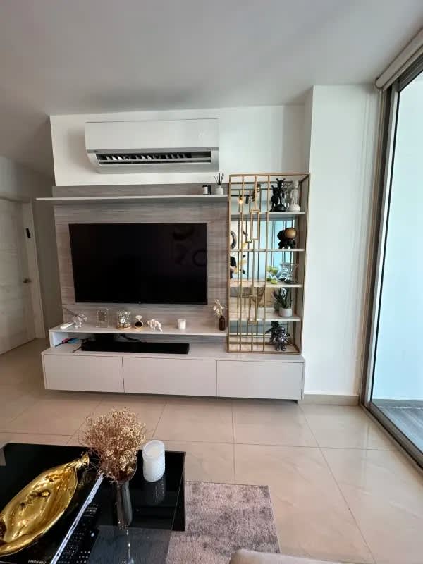 Second bedroom with built-in closet split AC window PH Pacific Point Punta Pacifica Panama