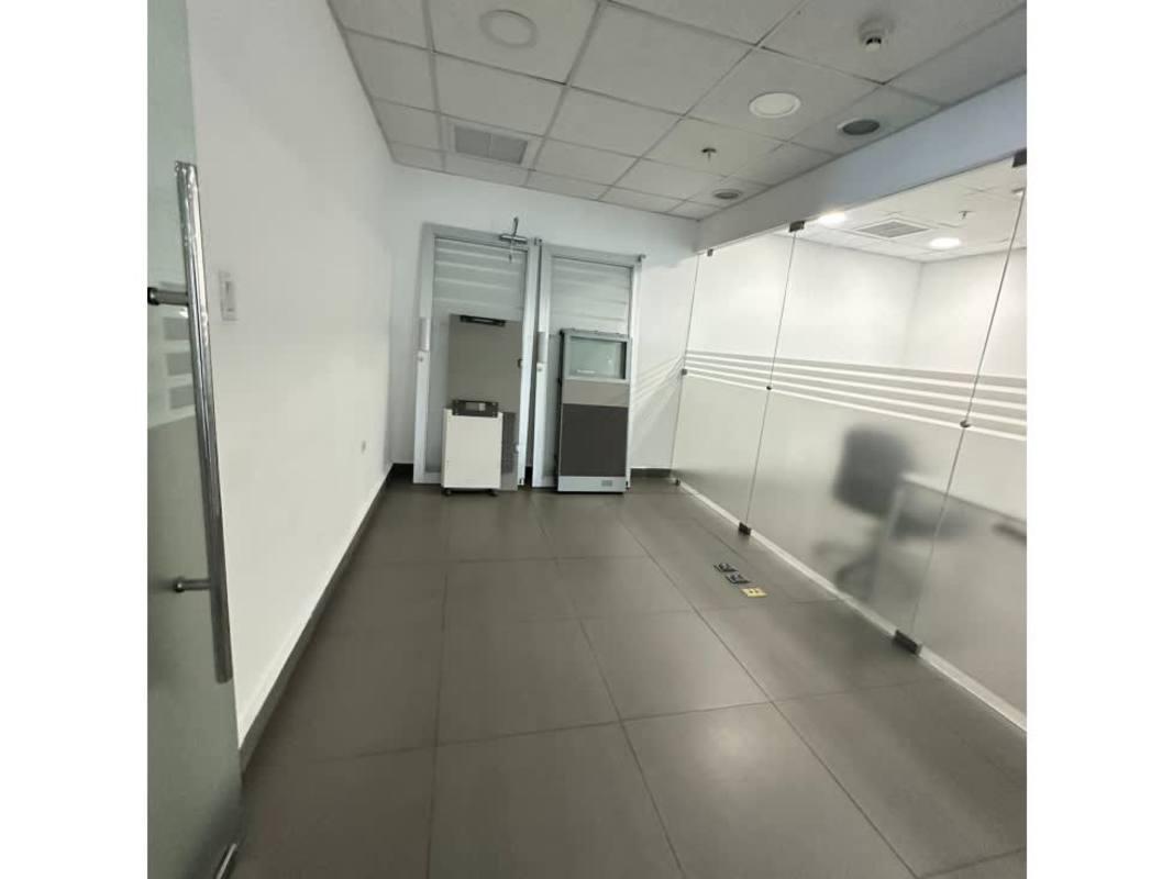 Bright private office glass walls modern design rental in commercial tower