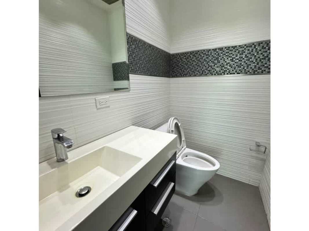 Office with glass partition walls, recessed lighting, ceramic floors, Punta Pacifica Panama