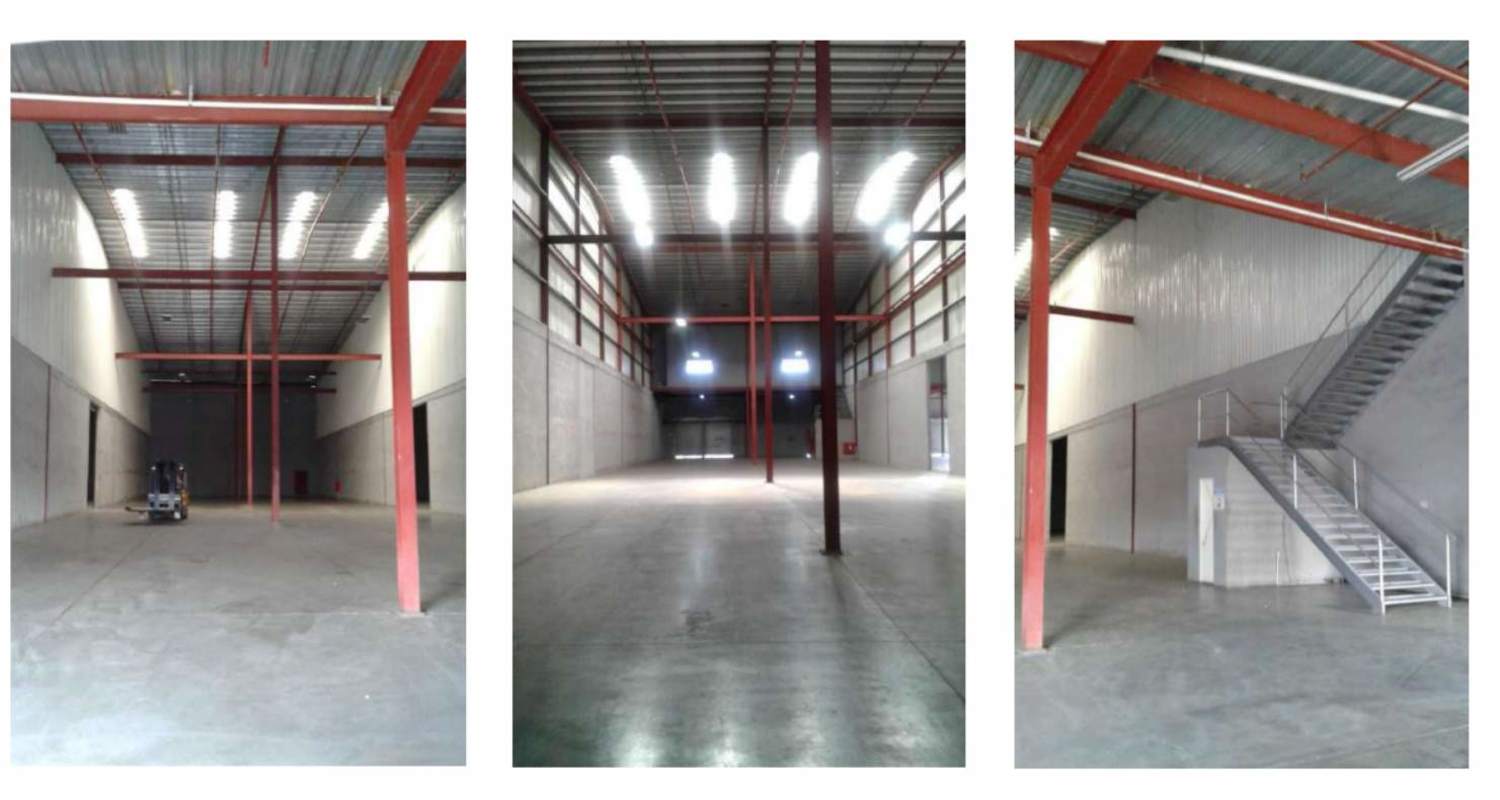 Warehouse interior with steel structure high ceiling concrete floors Tocumen Panama