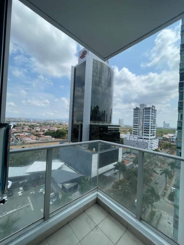 Balcony with panoramic views of Panama skyline from PH Top Towers Costa del Este