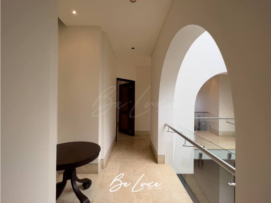 Large elegant master bedroom with balcony access marble floors luxury Panama