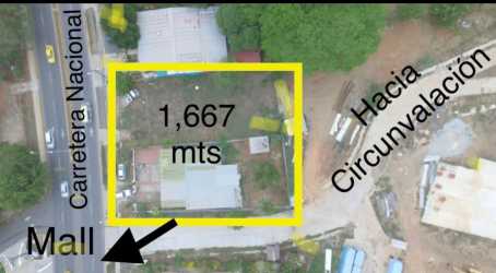 Strategically positioned vacant land outlined across from mall in Chitre Panama