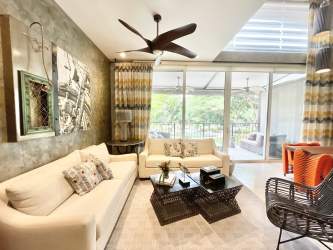 Contemporary loft open living dining space with balcony in Puntarena Buenaventura Panama