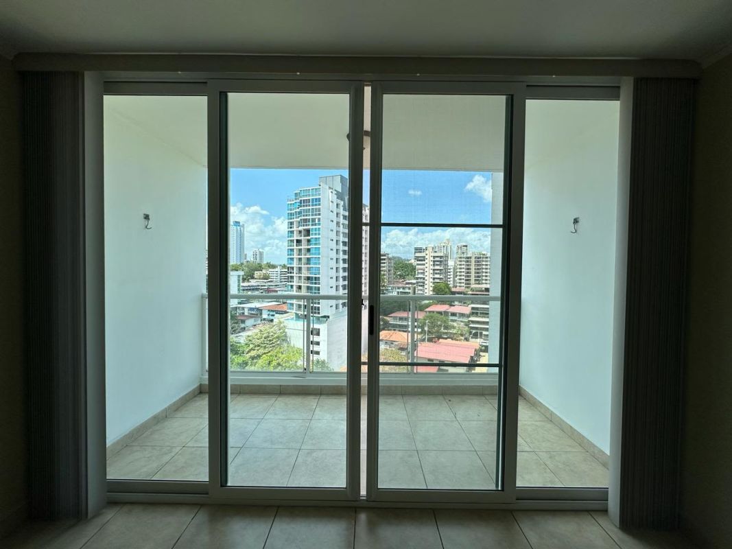 Contemporary kitchen with granite countertops, appliances and window at PH Kubic Bella Vista Panama