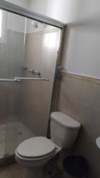 Bathroom with walk-in shower, ceramic tiles in furnished house Las Villas Penonomé Panama