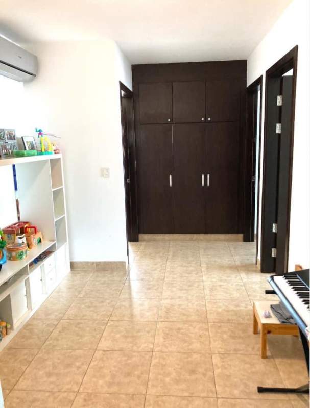 Wide hallway in PH Titanium with built-in closet and modern porcelain floors Costa del Este Panama