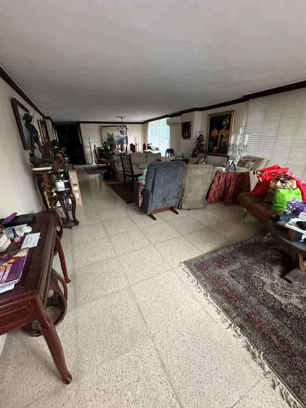 Large classic style living and dining room area in PH Las Torres Bella Vista Panama