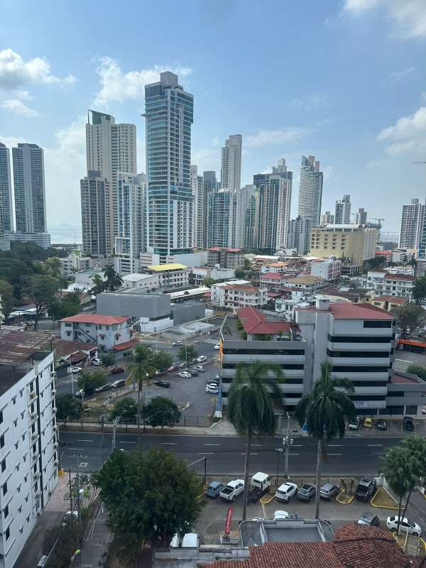 Aerial shot showing high-rise buildings skyline near PH Las Torres La Cresta Panama