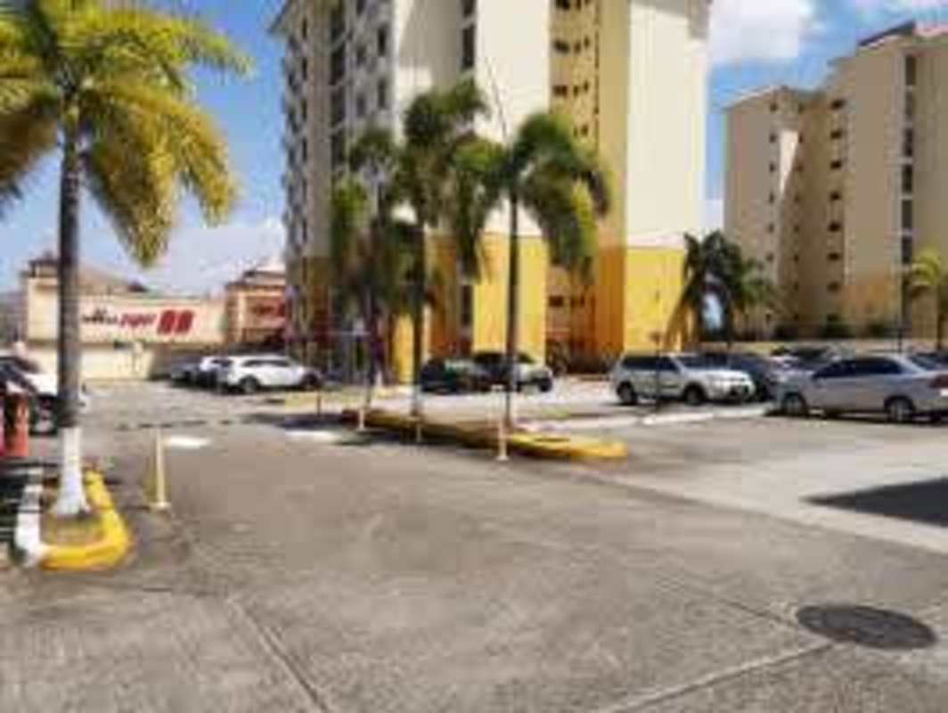 Parking spaces and apartment towers in PH McGregor Condado del Rey Panama City