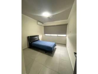 Furnished secondary bedroom with inverter AC apartment rental Panama Pacifico