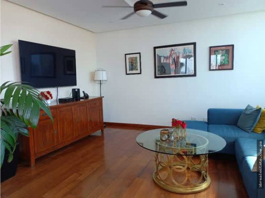 Spacious bedroom with large windows city and ocean view PH Emporium Tower Panama