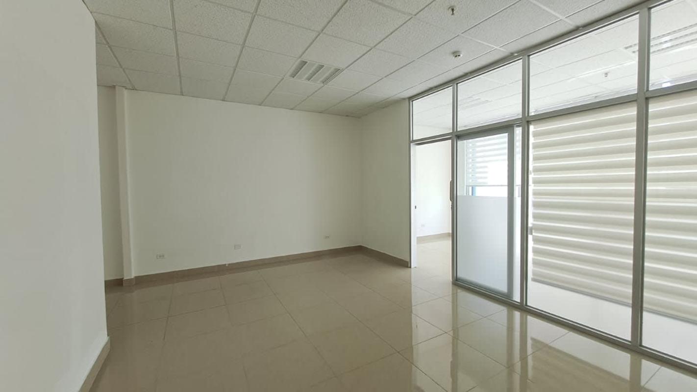 Modern 65m2 open plan office space glass dividers windows in Plaza Korintho Bella Vista Panama City