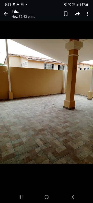 Covered outdoor sitting patio tiled in PH Tivoli Brisas del Golf