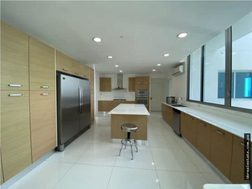 Exclusive indoor swimming pool in triplex penthouse overlooking city skyline in Costa del Este